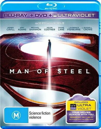 Superman Man Of Steel - (Blu-ray+ DVD+ ULTRAVIOLET) - NEW+SEALED