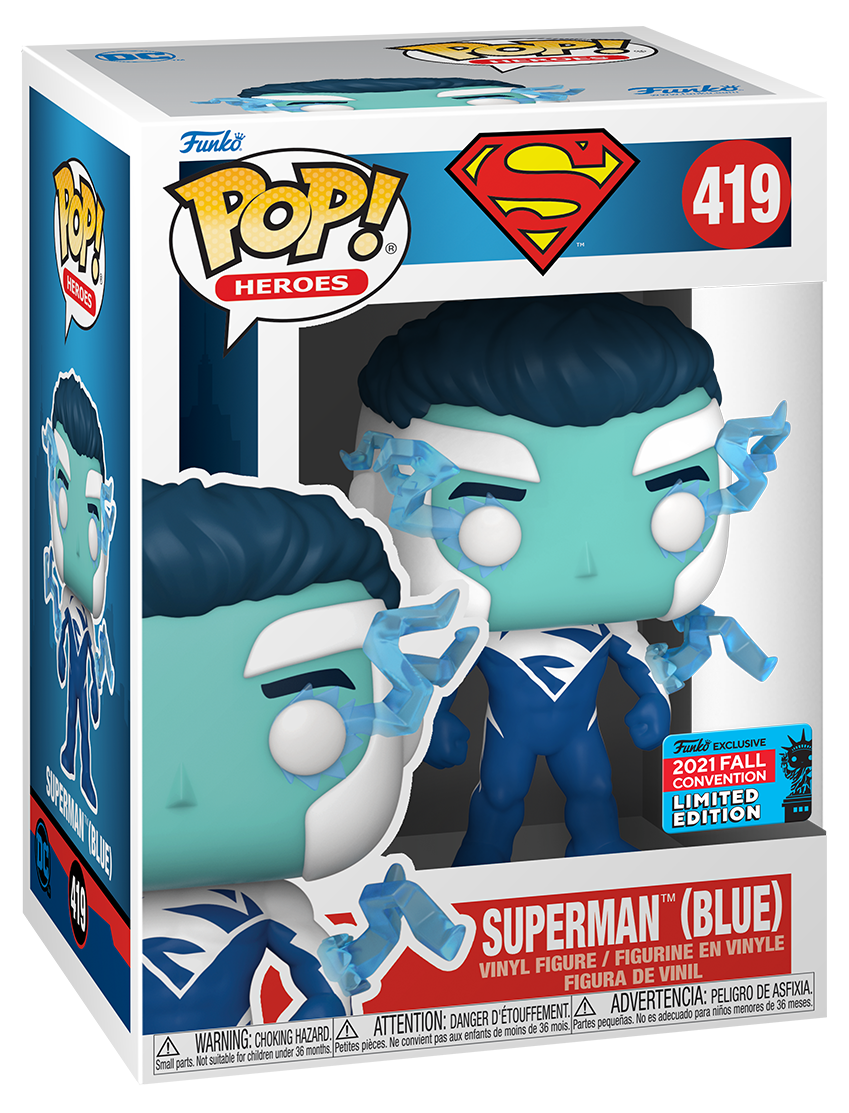 Funko POP! Heroes DC #419 Superman (Blue) - 2021 Festival Of Fun At ECCC (FOF21)