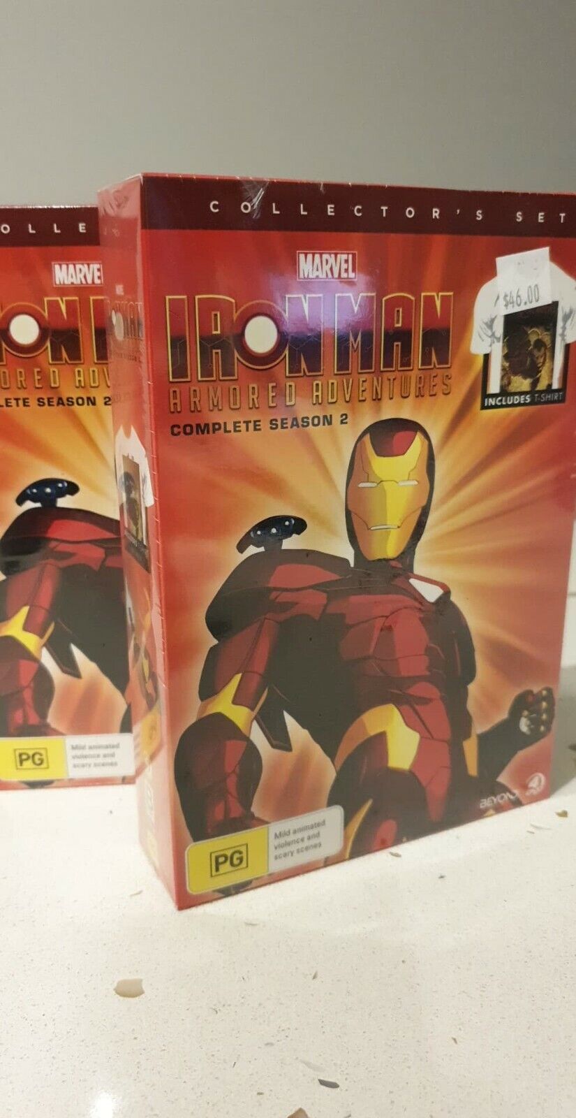 Iron Man Armored Adventures :Season 2 (DVD, 2013,4-Disc Set) T-Shirt -NEW+SEALED