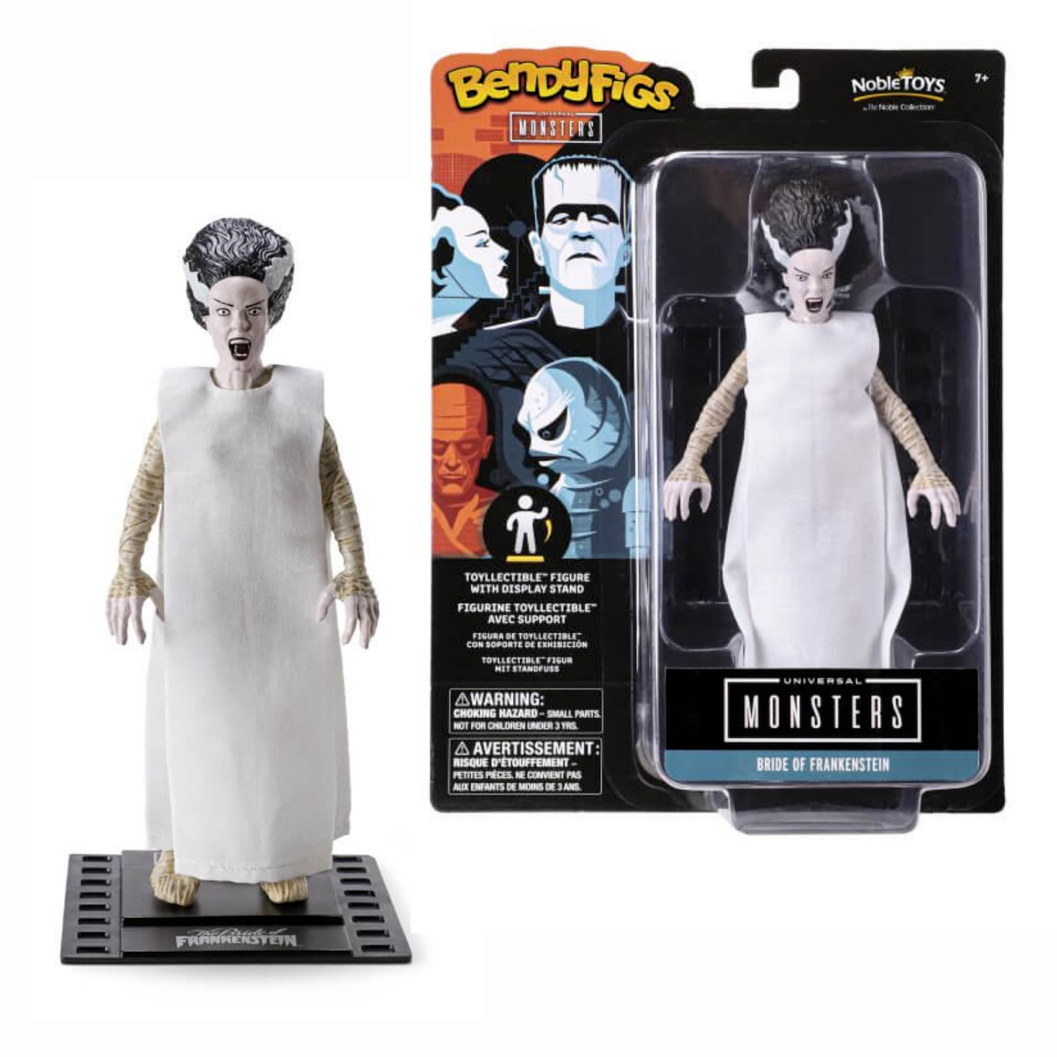 BendyFigs Universal Monsters BRIDE OF FRANKENSTEIN Bendy Figure BRAND NEW