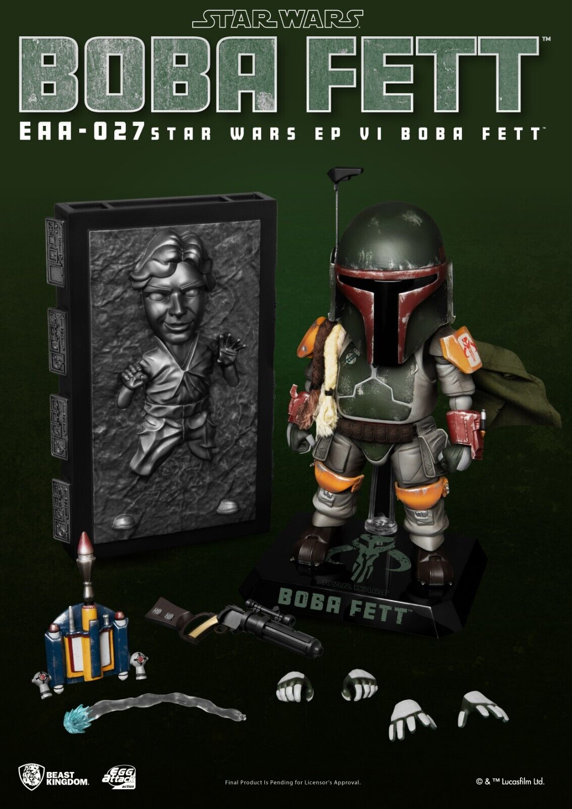 Beast Kingdom Egg Attack Action Star Wars Boba Fett - (Around 17 cm) BRAND NEW