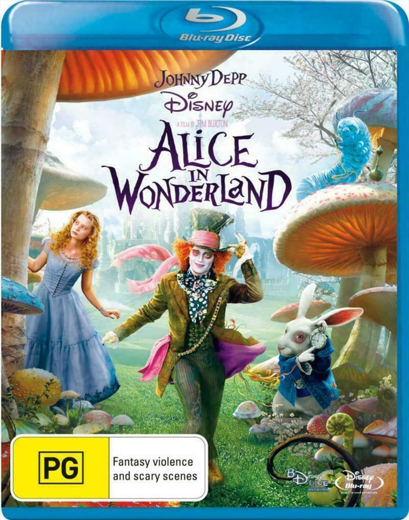 Alice In Wonderland (Blu-ray,2010) Region B - NEW+SEALED