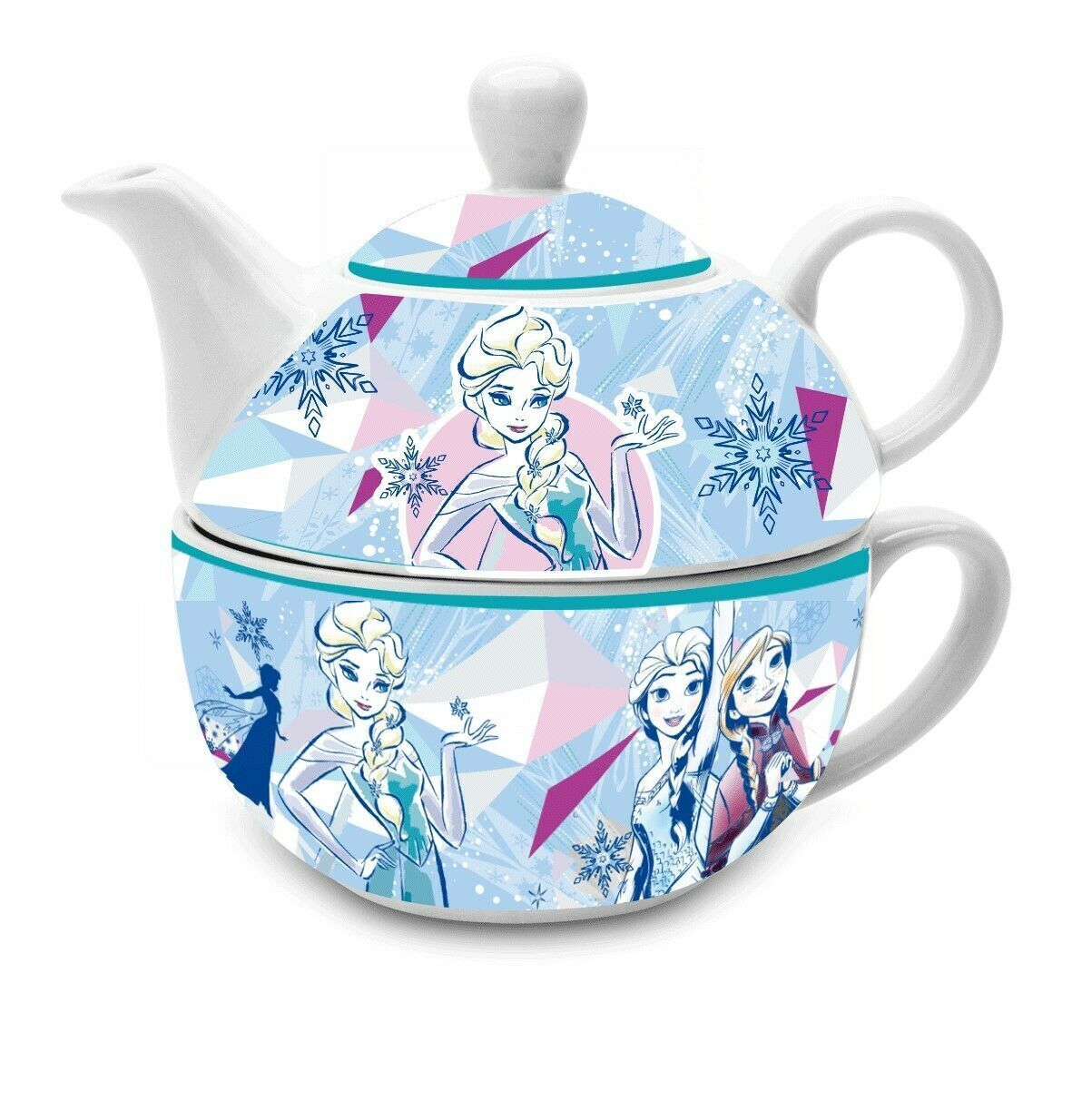 Disney Frozen Design Cartoon Tea for One Teapot and Cup Gift Set Birthday Gifts