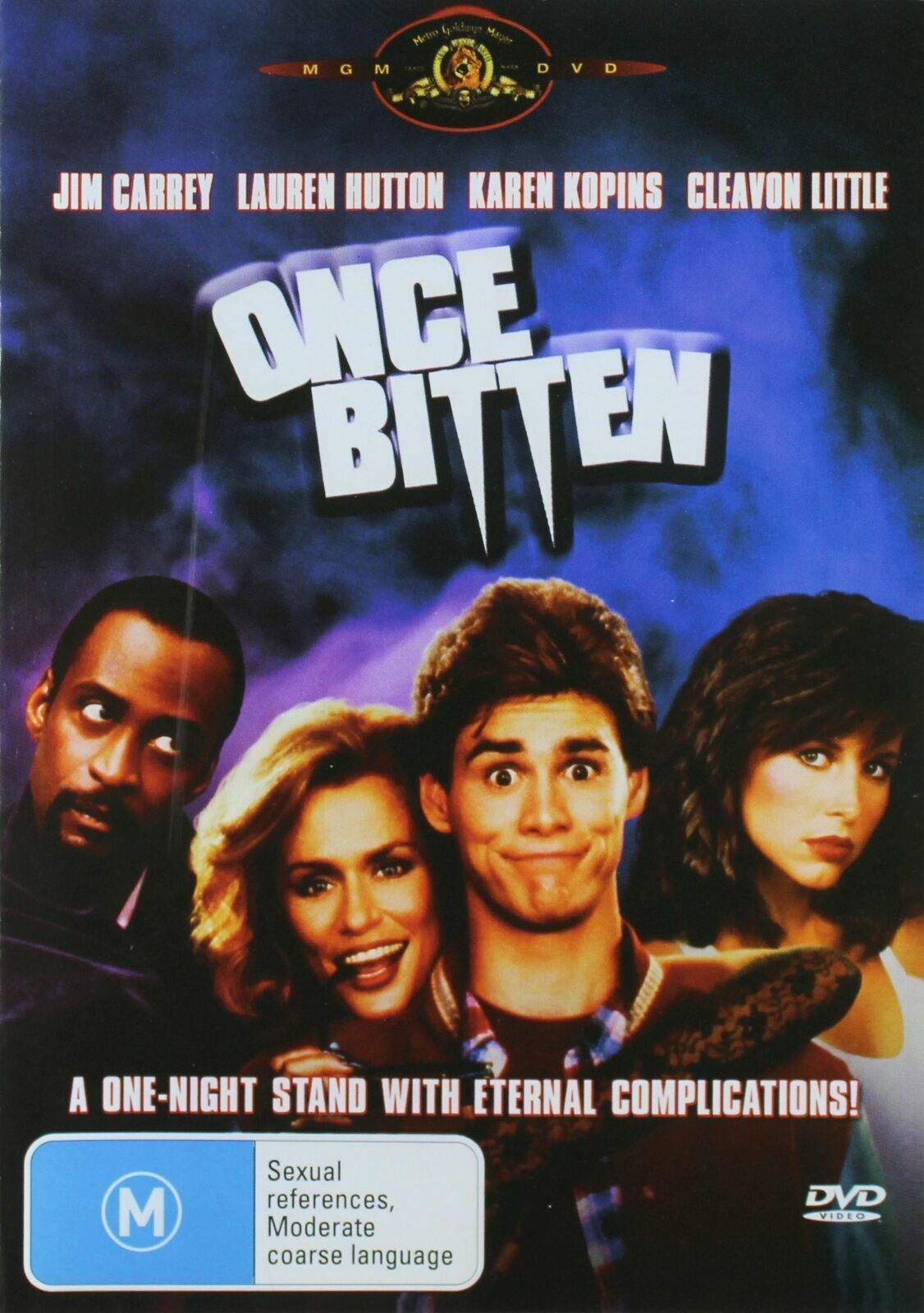 Once Bitten [DVD] Jim Carrey Lauren Hutton - Region 4 - NEW+SEALED