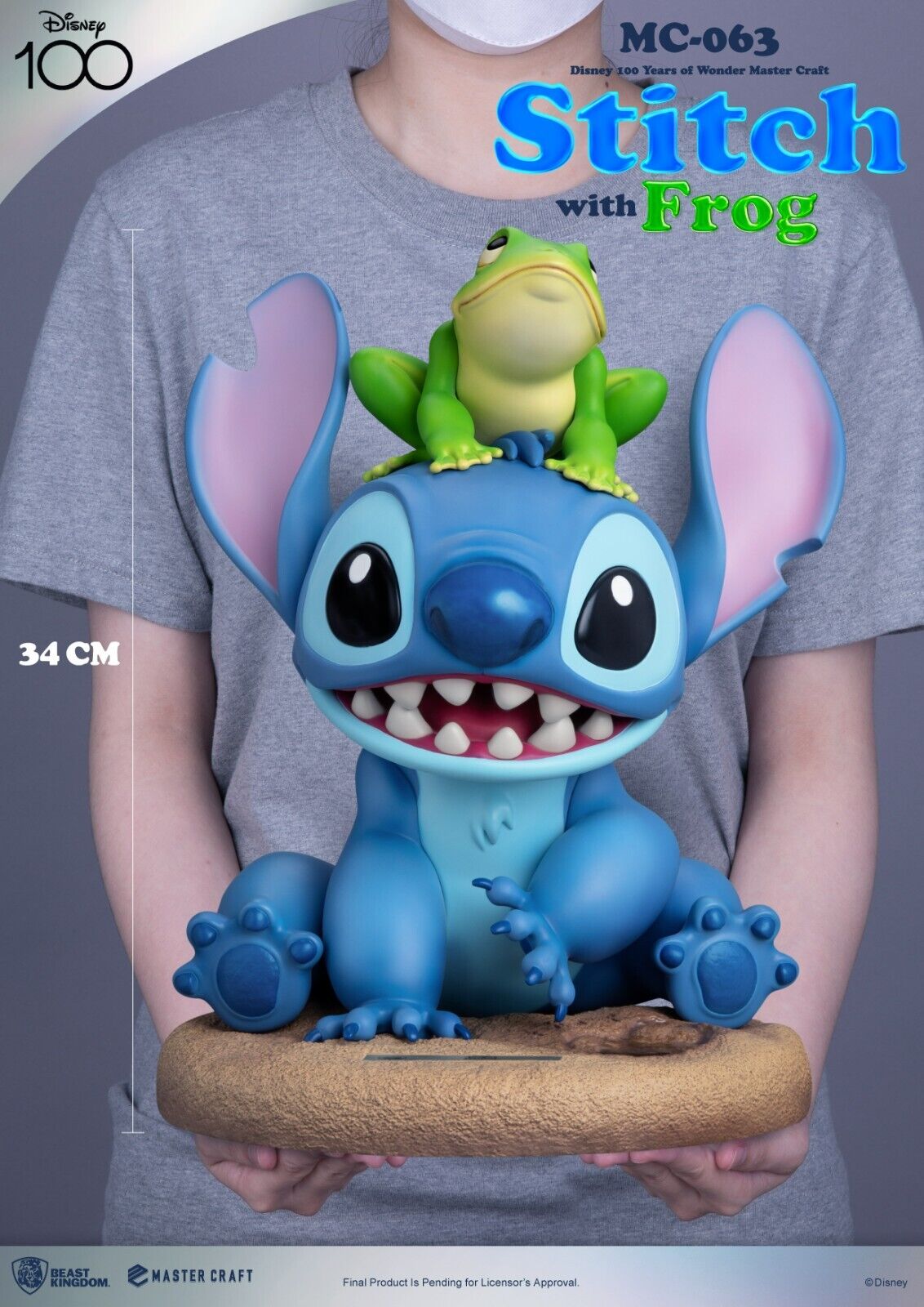 Beast Kingdom Master Craft Lilo and Stitch Stitch with Frog 3000Worldwide - 100Y