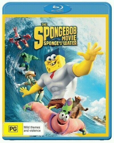 The SpongeBob Movie Sponge out of Water (Blu-ray,2012) Region B - NEW+SEALED