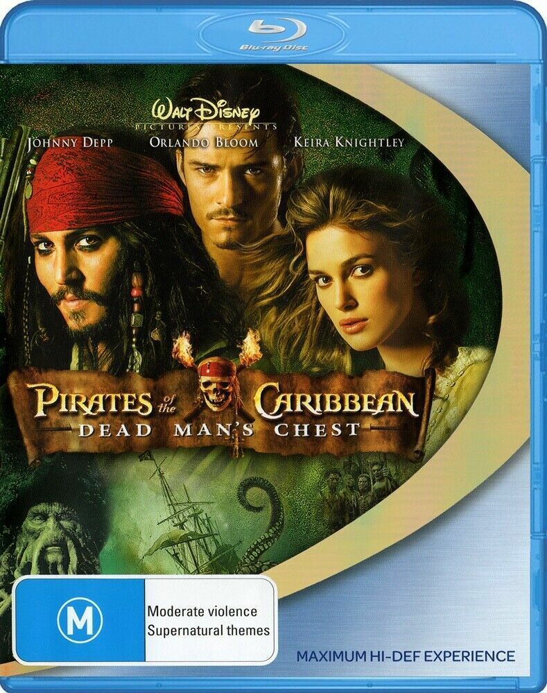 Pirates of the Caribbean: Dead Man's Chest (2006, 2-Disc Blu-ray)Region B -NEW+S