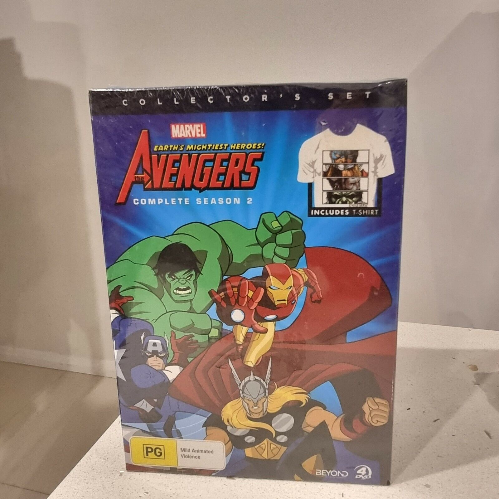 Avengers: Earth's Mightiest Heroes: Season 2 DVD + T-Shirt (4 Discs ) NEW+SEALED