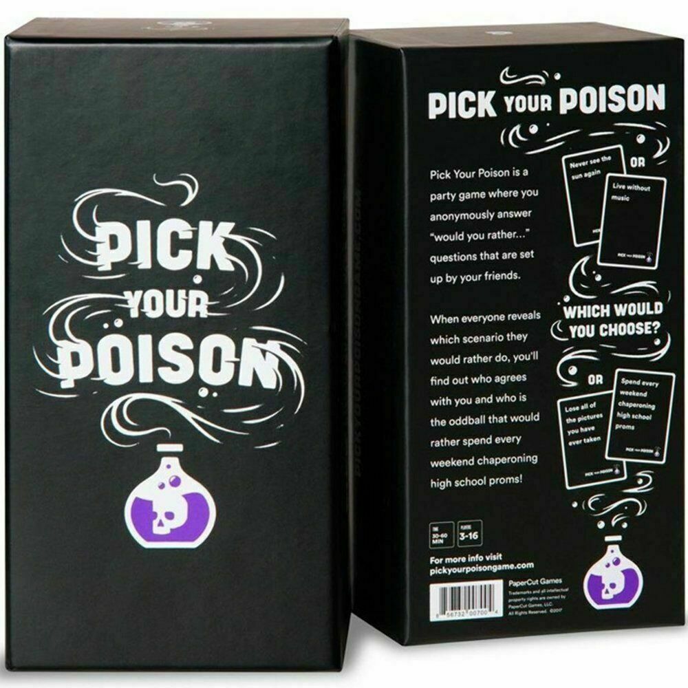 Pick Your Poison  Party game Board Game Card Game Adult AUGift  - NEW