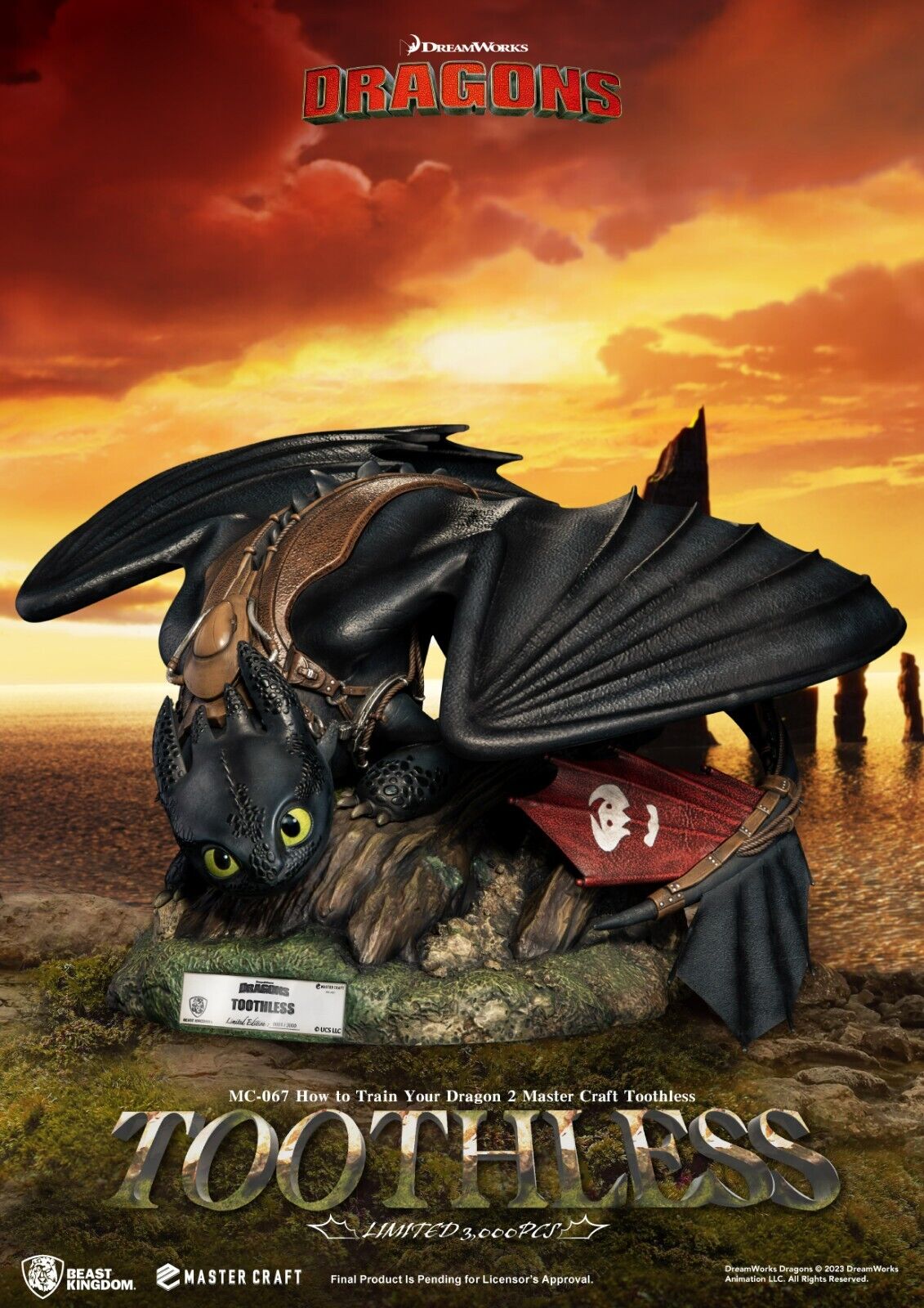 Beast Kingdom Master Craft How to Train Your Dragon Toothless - Pre-Order 2024