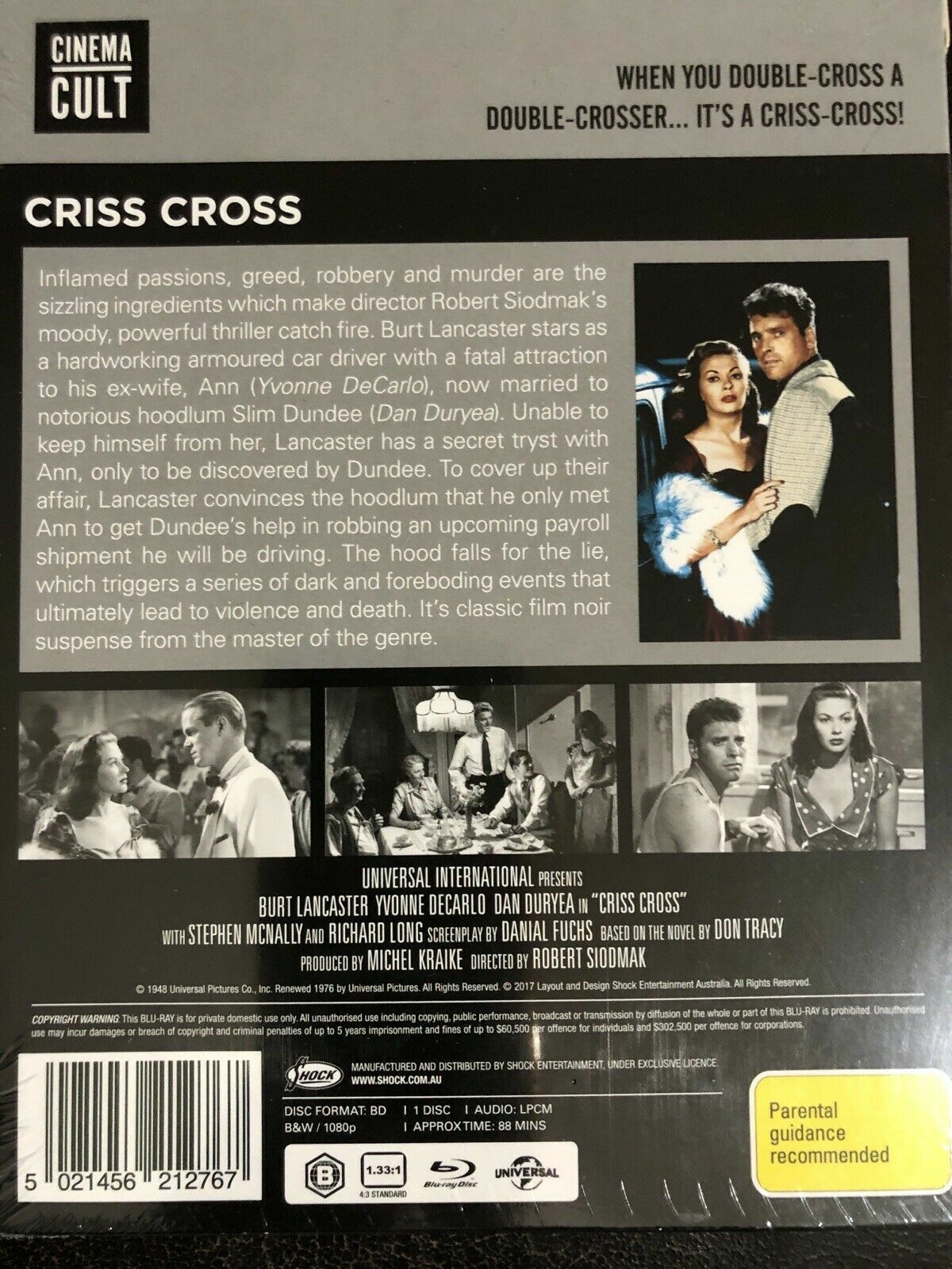 Criss Cross BLU RAY SLIPCASE VERSION - NEW+SEALED 