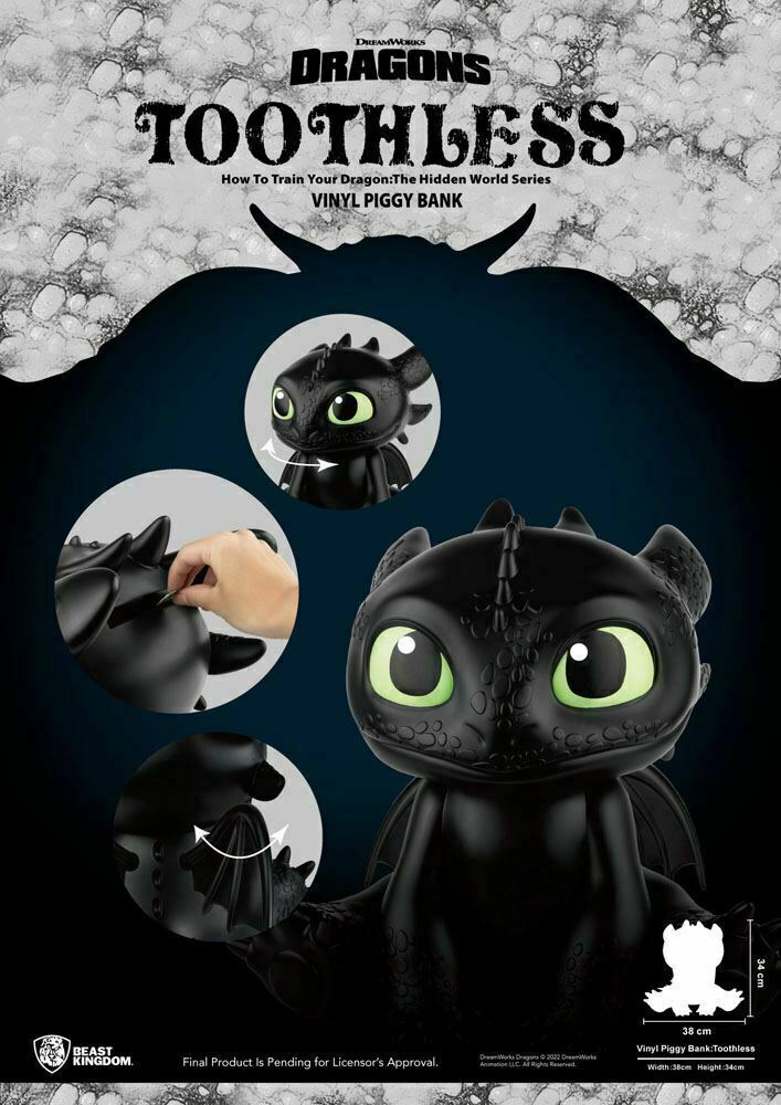 Beast Kingdom TOOTHLESS How to Train Your DRAGON Figure BANK - Out Now!