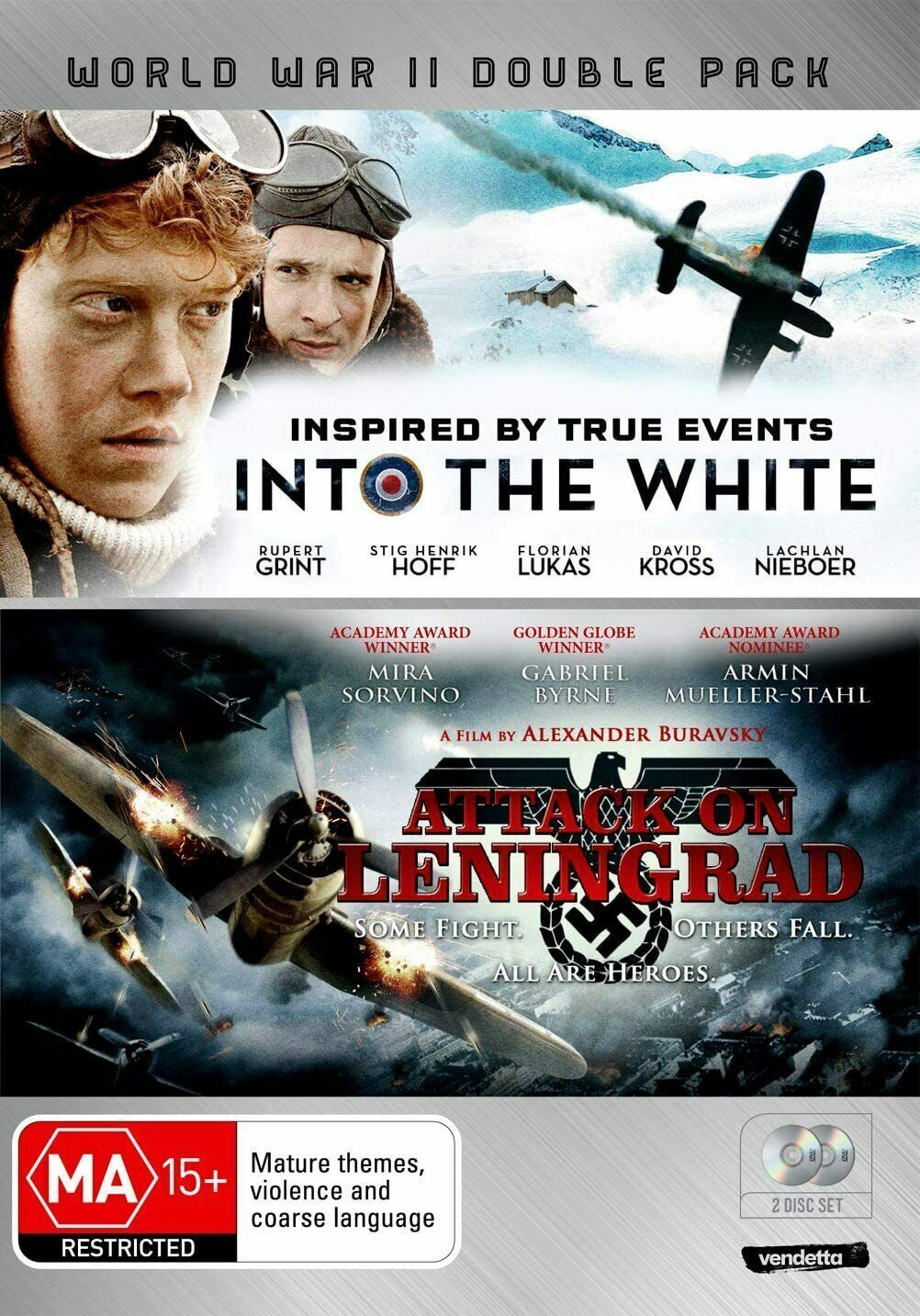 World War II Double Pack (Into the White / Attack on Leningrad) DVD Region 4 NEW