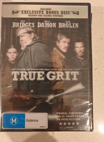 True Grit - Jeff Bridges, Matt Damon, Josh Brolin (DVD,BONUS - NEW+SEALED 