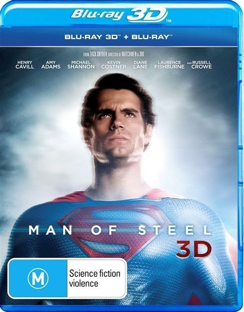 Man Of Steel (Blu-ray, 2013, 3-Disc Set) Region B - NEW+SEALED