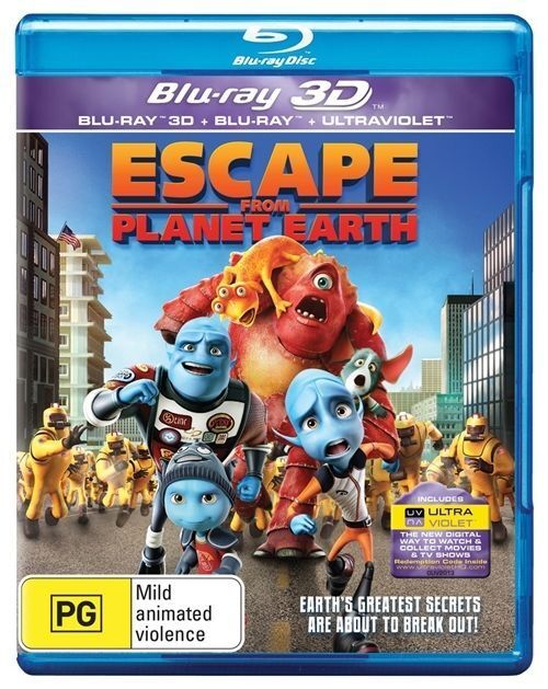 Escape From Planet Earth (Blu-ray 3D+Blu-ray+ULTRAVIOLET  2013) NEW+SEALED