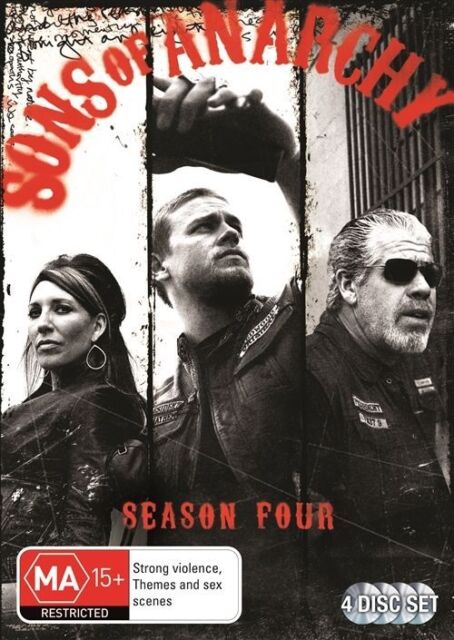 Sons Of Anarchy : Season 4 (4 Disc Set, DVD) Region 4 - NEW+SEALED 