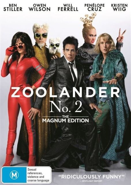 Zoolander No. 2 (DVD,2016) Ben Stiller / Owen Wilson - Region 4 - NEW+SEALED