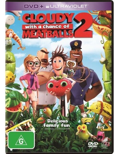 CLOUDY WITH A CHANCE OF MEATBALLS 2 (REGION 4 DVD) 🎬 NEW+SEALED 