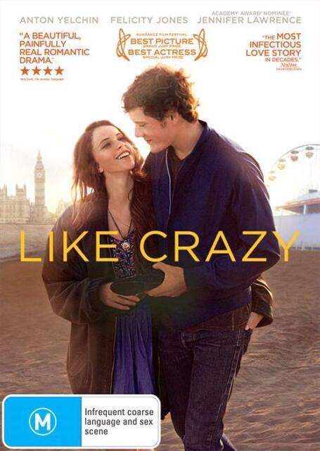 Like Crazy (DVD, 2012) Jennifer Lawrence - Region 4 - NEW+SEALED