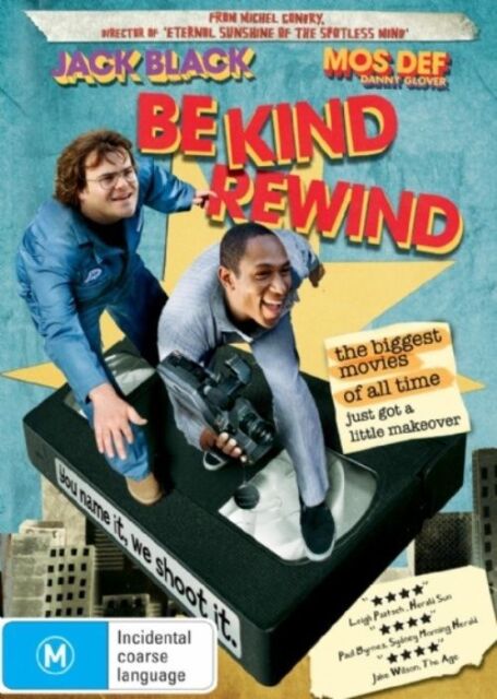 Be Kind Rewind (DVD, 2008) Jack Black, Mos Def - NEW+SEALED 