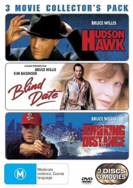 Hudson Hawk + Striking Distance + Blind Date DVD (3 Discs Set) R4 NEW+SEALED 