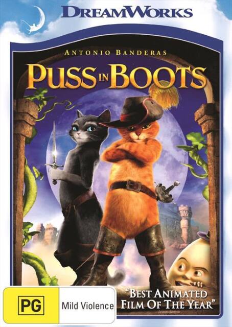 Puss In Boots (DVD, 2014) Dreamworks - Region 4 - NEW+SEALED 