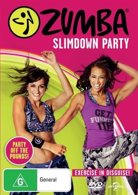 Zumba Slimdown Party (DVD,2015) Region 2,4- NEW+SEALED 