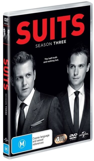 Suits : Season 3 (DVD, 2014, 4-Disc Set) Series - NEW+SEALED 