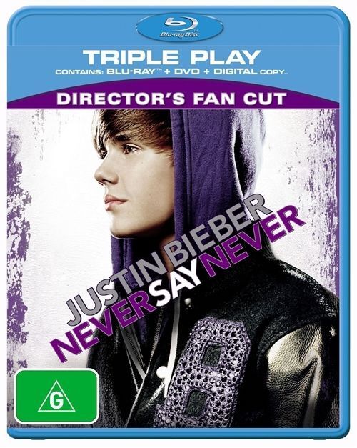 Justin Bieber - Never Say Never (Blu-ray, DVD,Digt 2011, 2-Disc Set) NEW+SEALED 