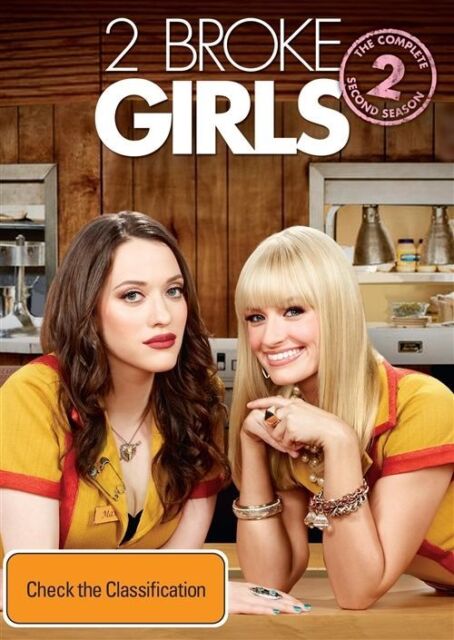 2 Broke GIRLS season 2  ( 3 Disc DVD,)  Region 4 - NEW+SEALED 