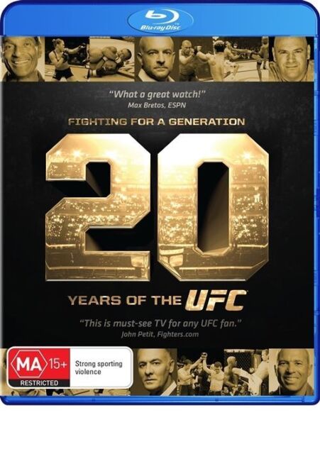 UFC-Fighting For A Generation-20 Years Of The UFC (Blu-ray,2014) Region B NEW+SE