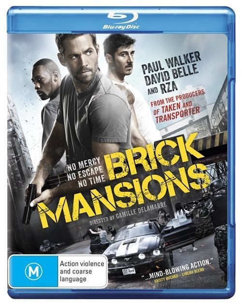 Brick Mansions (Blu-ray,2013) Paul Walker - Region B - NEW+SEALED 