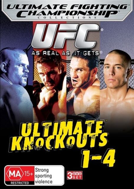 UFC - Ultimate Knockouts : Collection 1-4 (DVD, 2012, 3-Disc Set) NEW+SEALED 