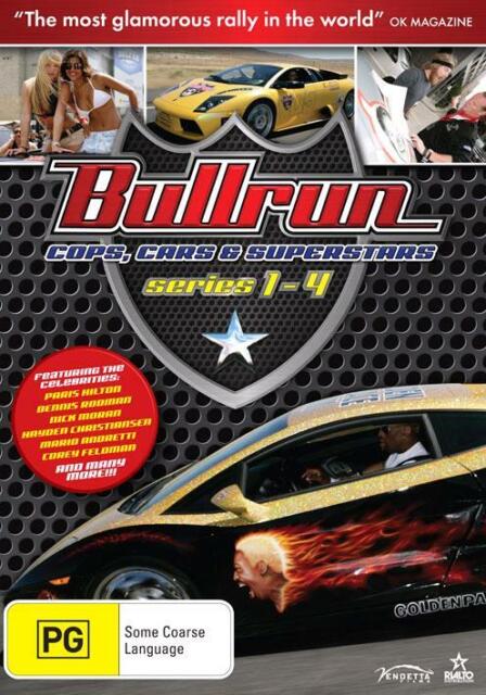 Bullrun - Cops, Cars & Superstars : Series 1-4 (DVD, 2004) Region 4 - NEW+SEALED