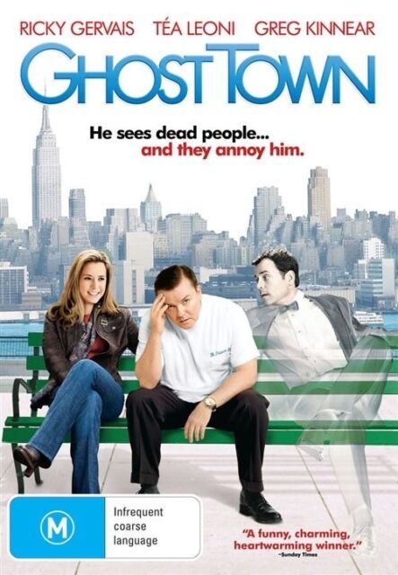 Ghost Town (DVD,2015) - Ricky Gervais - Region 4 - NEW+SEALED 